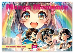 Manga Momente - Mit KI entfachte Manga Magie (Tischkalender 2026 DIN A5 quer), CALVENDO Monatskalender Manga Momente - Mit KI entfachte Manga Magie (Tischkalender 2026 DIN A5 quer), CALVENDO Monatskalender