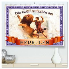 Die zwölf Aufgaben des Herkules (hochwertiger Premium Wandkalender 2026 DIN A2 quer), Kunstdruck in Hochglanz Die zwölf Aufgaben des Herkules (hochwertiger Premium Wandkalender 2026 DIN A2 quer), Kunstdruck in Hochglanz