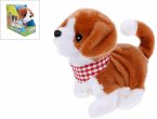 Laufhund weiß/braun m. Funktionen, 17cm