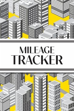 Cover Mileage Tracker (Cityscape Grayscale and Yellow)