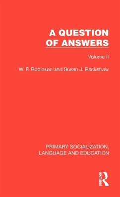 A Question of Answers - Robinson, W P; Rackstraw, Susan J