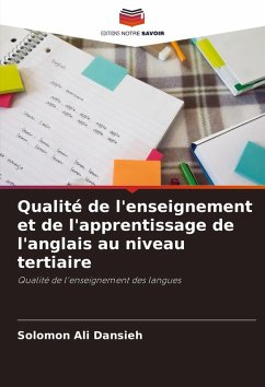 Cover Qualité de l'enseignement et de l'apprentissage de l'anglais au niveau tertiaire
