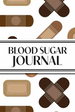 Cover 1-Year Daily Blood Sugar Journal (Medical Plasters Multi-Color Dark Skin Tone)