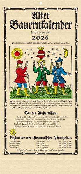 Alter Bauernkalender 2026. Der Klassiker (Wandkalender) Alter Bauernkalender 2026. Der Klassiker (Wandkalender)