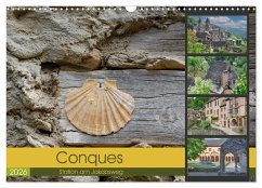 Conques ist eine wichtige Station am französischen Jakobsweg (Wandkalender 2026 DIN A3 quer), CALVENDO Monatskalender