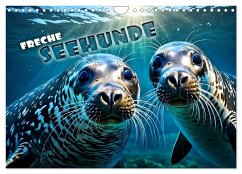 Freche Seehunde (Wandkalender 2026 DIN A4 quer), CALVENDO Monatskalender Freche Seehunde (Wandkalender 2026 DIN A4 quer), CALVENDO Monatskalender