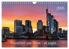 Cover Frankfurt am Main - at night (Wandkalender 2026 DIN A4 quer), CALVENDO Monatskalender