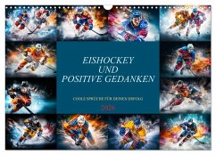 Cover Eishockey und positive Gedanken (Wandkalender 2026 DIN A3 quer), CALVENDO Monatskalender