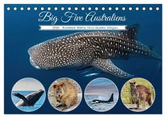 Cover Big Five Australiens Buckelwal, Walhai, Orca, Quokka,Känguru (Tischkalender 2026 DIN A5 quer), CALVENDO Monatskalender