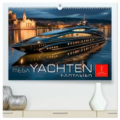 Mega Yachten Fantasien (hochwertiger Premium Wandkalender 2026 DIN A2 quer), Kunstdruck in Hochglanz