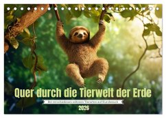 Quer durch die Tierwelt der Erde (Tischkalender 2026 DIN A5 quer), CALVENDO Monatskalender