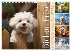 Cover Bichon frisé, weiße Hündchen mit lockigem Haar (Wandkalender 2026 DIN A3 quer), CALVENDO Monatskalender