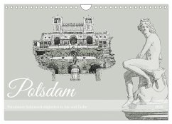 Cover Potsdamer Sehenswürdigkeiten in Ink und Farbe (Wandkalender 2026 DIN A4 quer), CALVENDO Monatskalender
