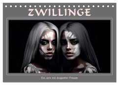 Zwillinge - Ein Jahr mit doppelter Freude (Tischkalender 2026 DIN A5 quer), CALVENDO Monatskalender Zwillinge - Ein Jahr mit doppelter Freude (Tischkalender 2026 DIN A5 quer), CALVENDO Monatskalender