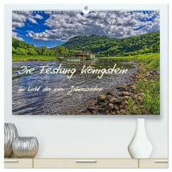 Die Festung Königstein im Licht der vier Jahreszeiten (hochwertiger Premium Wandkalender 2026 DIN A2 quer), Kunstdruck in Hochglanz