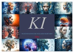 Cover KI - Wie sich die künstliche Intelligenz selbst sieht (Wandkalender 2026 DIN A2 quer), CALVENDO Monatskalender