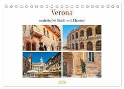 Cover Verona - malerische Stadt mit Charme (Tischkalender 2026 DIN A5 quer), CALVENDO Monatskalender