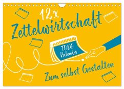 Cover 12 x Zettelwirtschaft - Bastelkalender (Wandkalender 2026 DIN A4 quer), CALVENDO Monatskalender