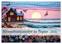 Cover Strandhauszauber aus Papier (Tischkalender 2026 DIN A5 quer), CALVENDO Monatskalender
