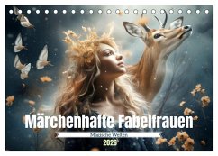 Märchenhafte Fabelfrauen (Tischkalender 2026 DIN A5 quer), CALVENDO Monatskalender