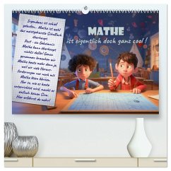 Mathe ist eigentlich doch ganz cool! (hochwertiger Premium Wandkalender 2026 DIN A2 quer), Kunstdruck in Hochglanz