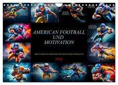 American Football und Motivation (Wandkalender 2026 DIN A4 quer), CALVENDO Monatskalender