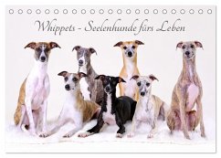 Cover Whippets - Seelenhunde fürs Leben (Tischkalender 2026 DIN A5 quer), CALVENDO Monatskalender