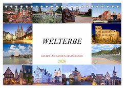 Cover Welterbe - Kultur und Natur in Deutschland (Tischkalender 2026 DIN A5 quer), CALVENDO Monatskalender