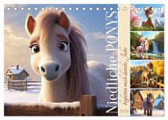Niedliche Ponys (Tischkalender 2026 DIN A5 quer), CALVENDO Monatskalender