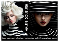 Haute Couture - Weiß trifft Schwarz (Wandkalender 2026 DIN A2 quer), CALVENDO Monatskalender