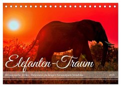 Elefanten-Traum - Herzenssache Afrika (Tischkalender 2026 DIN A5 quer), CALVENDO Monatskalender