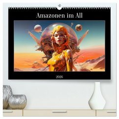 Amazonen im All (hochwertiger Premium Wandkalender 2026 DIN A2 quer), Kunstdruck in Hochglanz