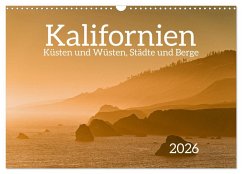 Kalifornien - Küsten und Wüsten, Städte und Berge (Wandkalender 2026 DIN A3 quer), CALVENDO Monatskalender