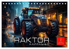 Cover Traktor Fantasien (Tischkalender 2026 DIN A5 quer), CALVENDO Monatskalender