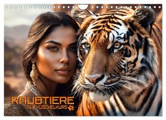 Cover Raubtiere auf Kuschelkurs (Wandkalender 2026 DIN A4 quer), CALVENDO Monatskalender