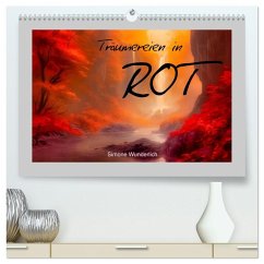 Träumereien in Rot (hochwertiger Premium Wandkalender 2026 DIN A2 quer), Kunstdruck in Hochglanz