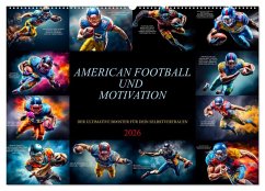 American Football und Motivation (Wandkalender 2026 DIN A2 quer), CALVENDO Monatskalender