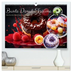 Cover Bunte Donut-Träume - Himmlischer Geschmack aus Krapfenteig (hochwertiger Premium Wandkalender 2026 DIN A2 quer), Kunstdruck in Hochglanz