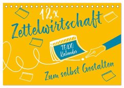 12 x Zettelwirtschaft - Bastelkalender (Tischkalender 2026 DIN A5 quer), CALVENDO Monatskalender