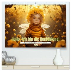 Hallo! Ich bin die Honigbiene (hochwertiger Premium Wandkalender 2026 DIN A2 quer), Kunstdruck in Hochglanz