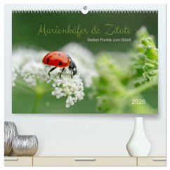 Cover Marienkäfer & Zitate - Sieben Punkte zum Glück (hochwertiger Premium Wandkalender 2026 DIN A2 quer), Kunstdruck in Hochglanz