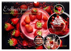 Cover Erdbeerzauber - Erdbeer-Schlemmereien mit Eis und Kuchen en masse! (Wandkalender 2026 DIN A3 quer), CALVENDO Monatskalender