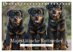 Cover Majestätische Rottweiler: Ein Jahr voller Kraft und Loyalität (Tischkalender 2026 DIN A5 quer), CALVENDO Monatskalender