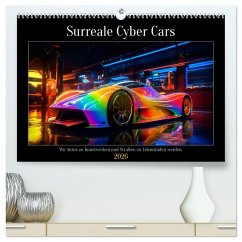 Surreale Cyber Cars (hochwertiger Premium Wandkalender 2026 DIN A2 quer), Kunstdruck in Hochglanz Surreale Cyber Cars (hochwertiger Premium Wandkalender 2026 DIN A2 quer), Kunstdruck in Hochglanz