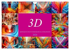 Cover 3D - Abstrakte und futuristische Illustrationen (Wandkalender 2026 DIN A4 quer), CALVENDO Monatskalender