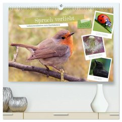 Spruch verliebt (hochwertiger Premium Wandkalender 2026 DIN A2 quer), Kunstdruck in Hochglanz