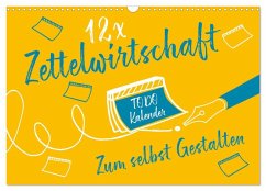 Cover 12 x Zettelwirtschaft - Bastelkalender (Wandkalender 2026 DIN A3 quer), CALVENDO Monatskalender
