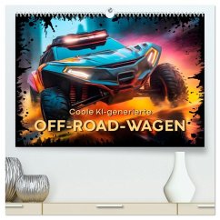 Coole KI-generierte OFF-ROAD-WAGEN (hochwertiger Premium Wandkalender 2026 DIN A2 quer), Kunstdruck in Hochglanz
