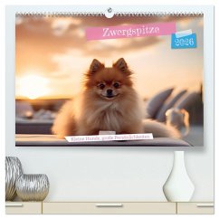 Cover Zwergspitze - kleine Hunde, große Persönlichkeiten (hochwertiger Premium Wandkalender 2026 DIN A2 quer), Kunstdruck in Hochglanz