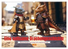 Cover Eine seltsame Drachengeschichte (Wandkalender 2026 DIN A2 quer), CALVENDO Monatskalender